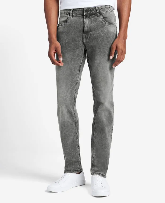 Kenneth Cole Denim Men AthleticFit Recycled Stretch Denim Jeans Lehr 8211 Acid Wash Grey