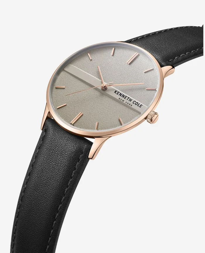 Kenneth Cole Watches Men Modern Classic Leather Strap Watch Black Kenneth Cole Watches Men Modern Classic Leather Strap Watch Black