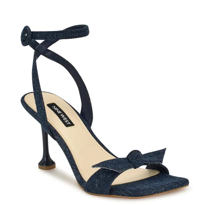 Kensta Bow Sandals Denim Women Nine West Dress Kensta Bow Sandals Denim Women Nine West Dress