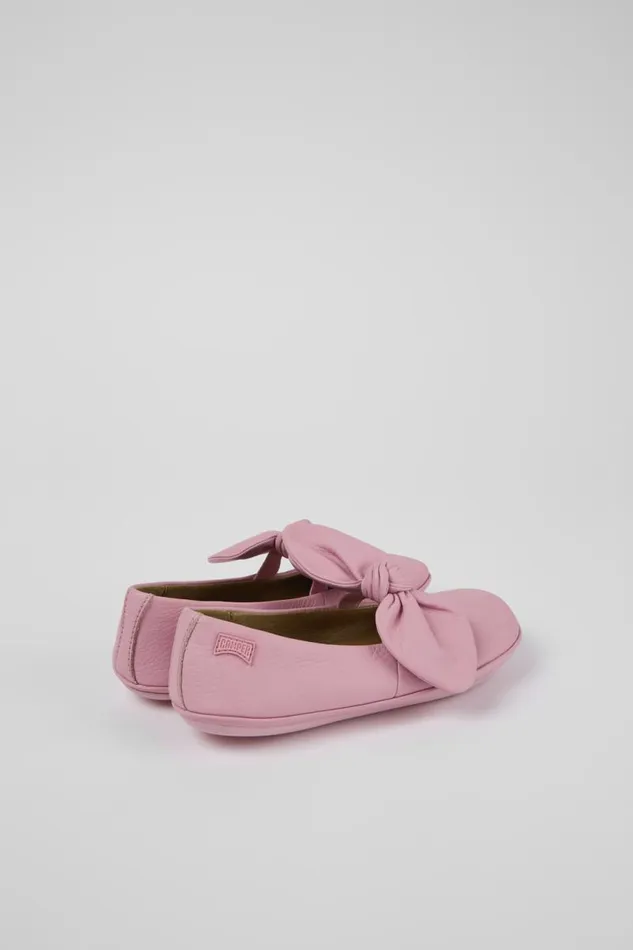 Kids Camper Ballerinas Right Pink Leather Mary Jane