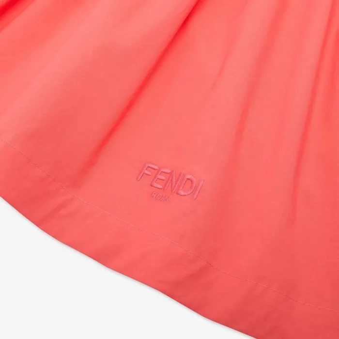 Kids Coral Gabardine Junior Dress Red Fendi Ready To Wear