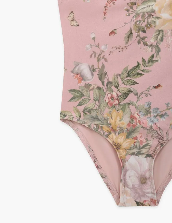 Kids Swimwear Zimmermann Waverly Trim Bandeau 1PC Pink Floral