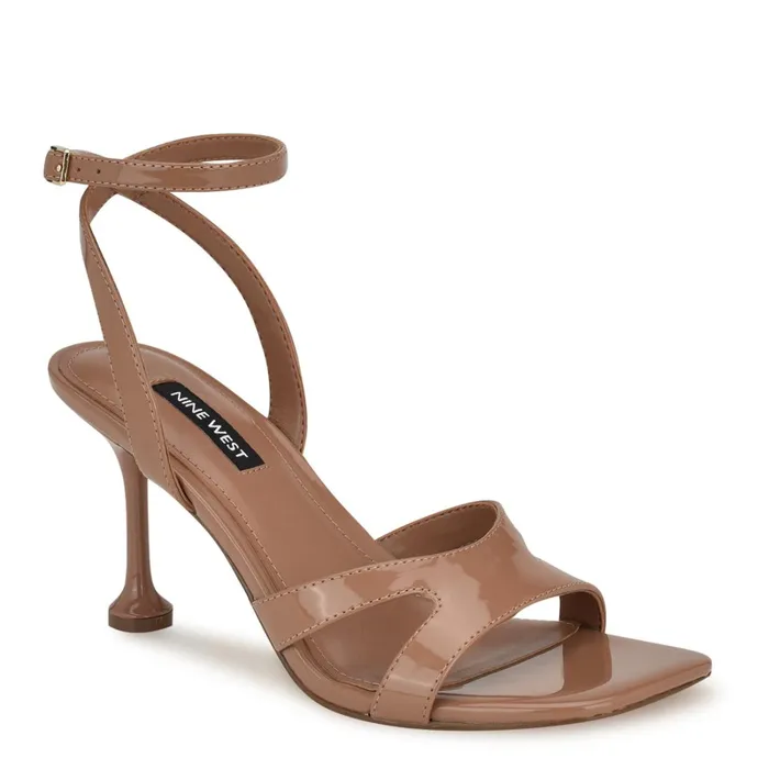 Kuane Ankle Strap Sandals Brown Women Nine West Mid Heels Kuane Ankle Strap Sandals Brown Women Nine West Mid Heels