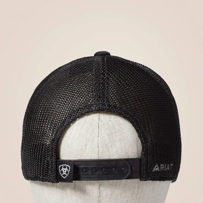 Logo Snapback Cap Black Men Ariat Hats and Caps