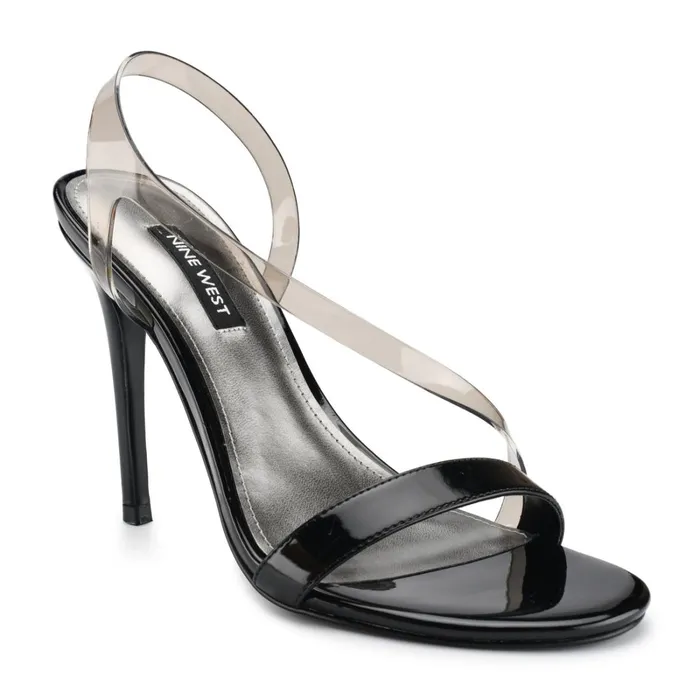 Magee Heeled Slingback Sandals Blacksmoke Women Nine West Dress Magee Heeled Slingback Sandals Blacksmoke Women Nine West Dress