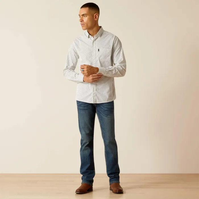 Major Stretch Modern Fit Shirt White Men Ariat Button Down Shirts Major Stretch Modern Fit Shirt White Men Ariat Button Down Shirts
