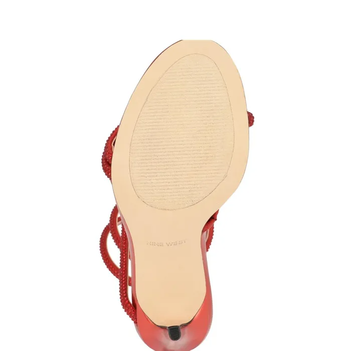 Maskil Ankle Wrap Heeled Sandals Red Women Nine West Dress Maskil Ankle Wrap Heeled Sandals Red Women Nine West Dress