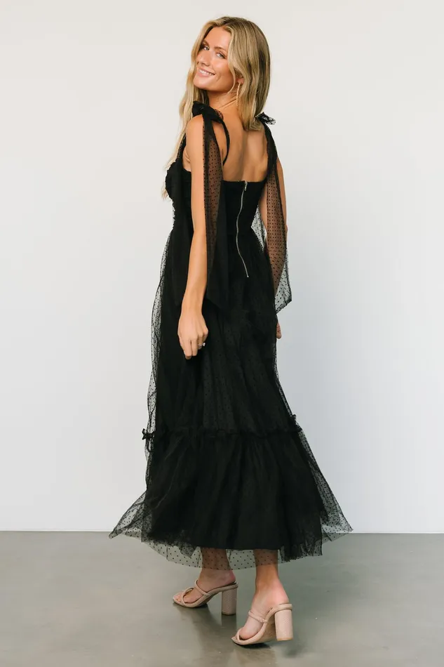 Mavani Swiss Dot Tulle Maxi Dress Black Women Baltic Born Tulle Styles Mavani Swiss Dot Tulle Maxi Dress Black Women Baltic Born Tulle Styles
