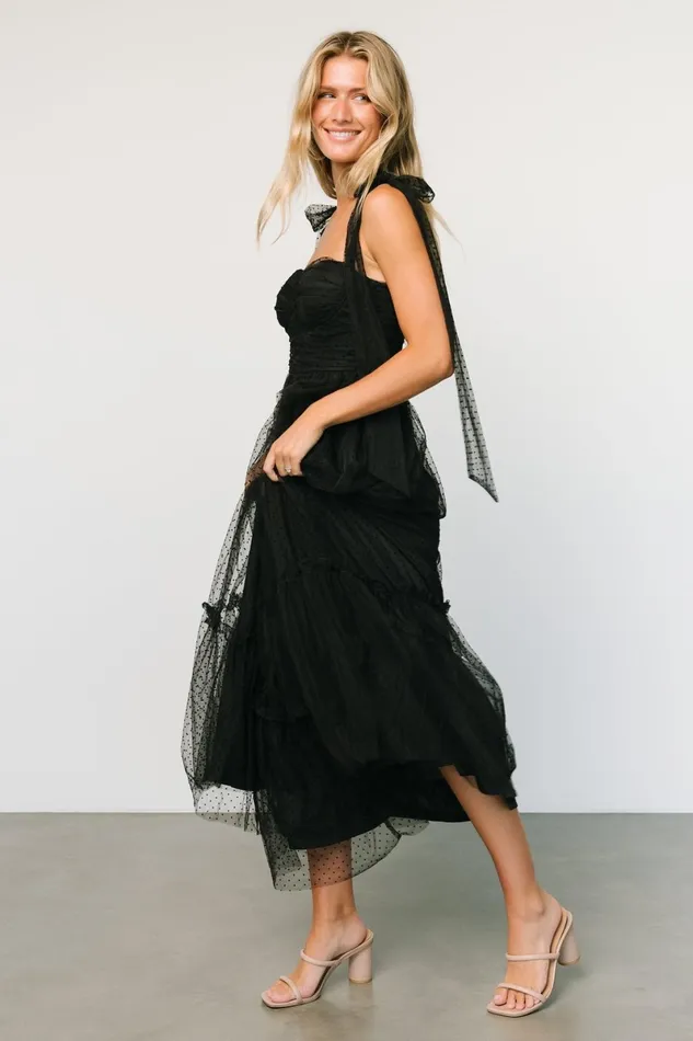 Mavani Swiss Dot Tulle Maxi Dress Black Women Baltic Born Tulle Styles Mavani Swiss Dot Tulle Maxi Dress Black Women Baltic Born Tulle Styles
