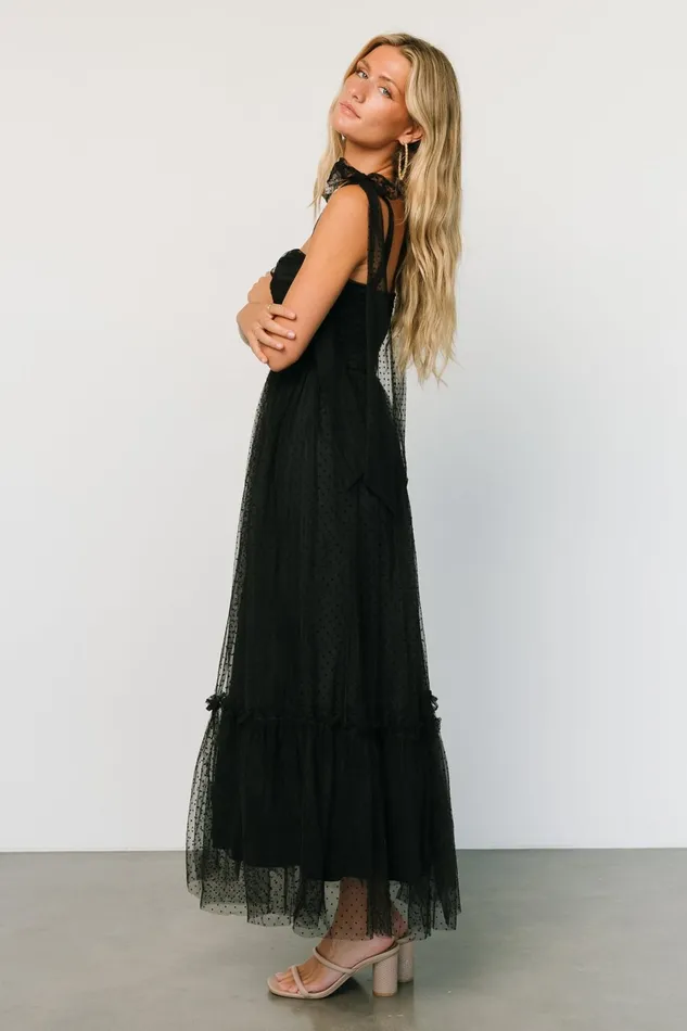 Mavani Swiss Dot Tulle Maxi Dress Black Women Baltic Born Tulle Styles Mavani Swiss Dot Tulle Maxi Dress Black Women Baltic Born Tulle Styles