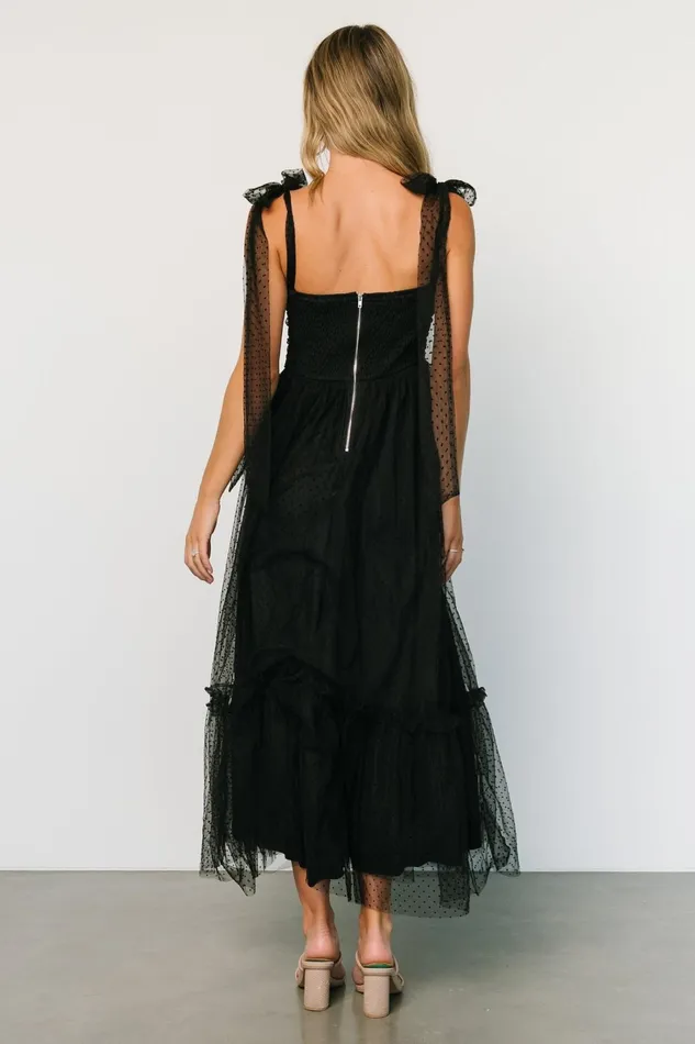 Mavani Swiss Dot Tulle Maxi Dress Black Women Baltic Born Tulle Styles Mavani Swiss Dot Tulle Maxi Dress Black Women Baltic Born Tulle Styles