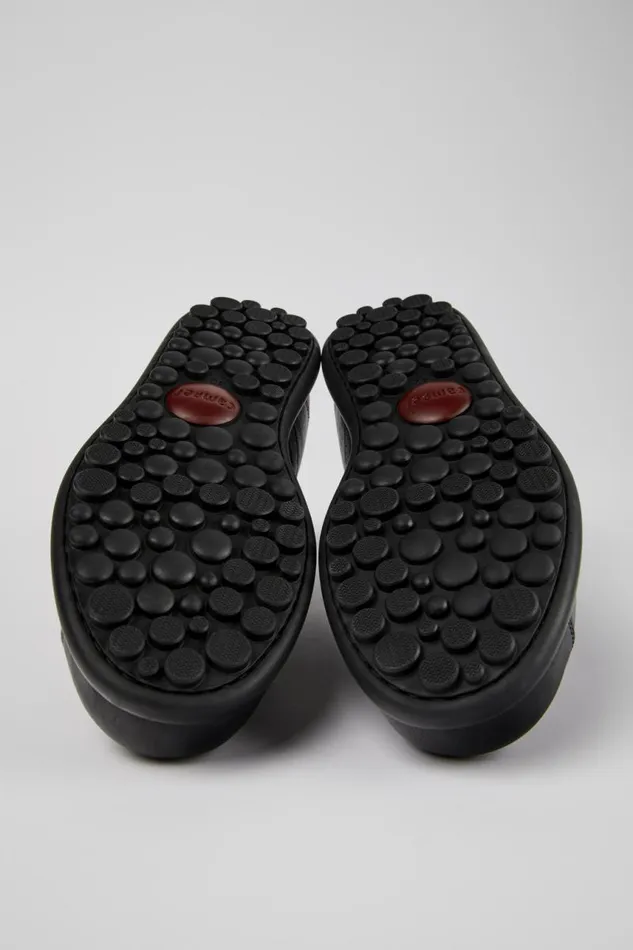 Men Camper Casual Shoes Pelotas Black Leather Shoes