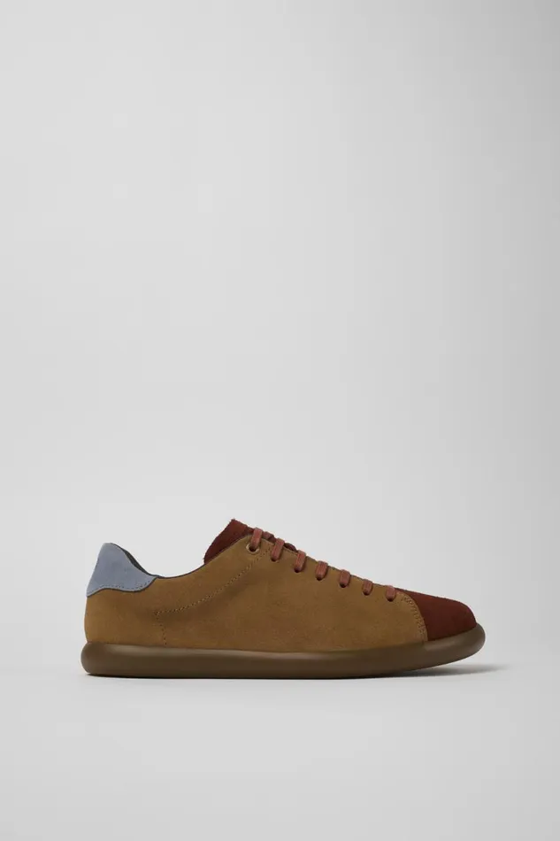 Men Camper Sneakers Twins Red And Brown Nubuck Sneaker Men Camper Sneakers Twins Red And Brown Nubuck Sneaker