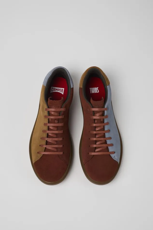 Men Camper Sneakers Twins Red And Brown Nubuck Sneaker Men Camper Sneakers Twins Red And Brown Nubuck Sneaker