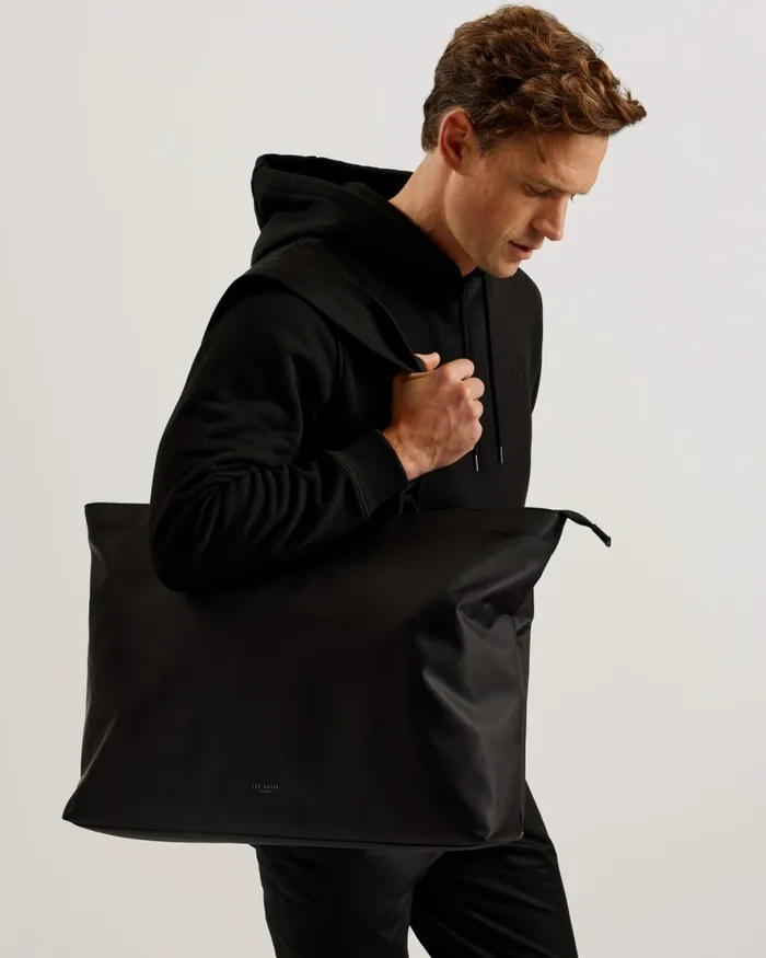 Men HEILYN 8211 Nylon Tote Bag With Webbing Handles Black Ted Baker Holdalls and Weekend Bags