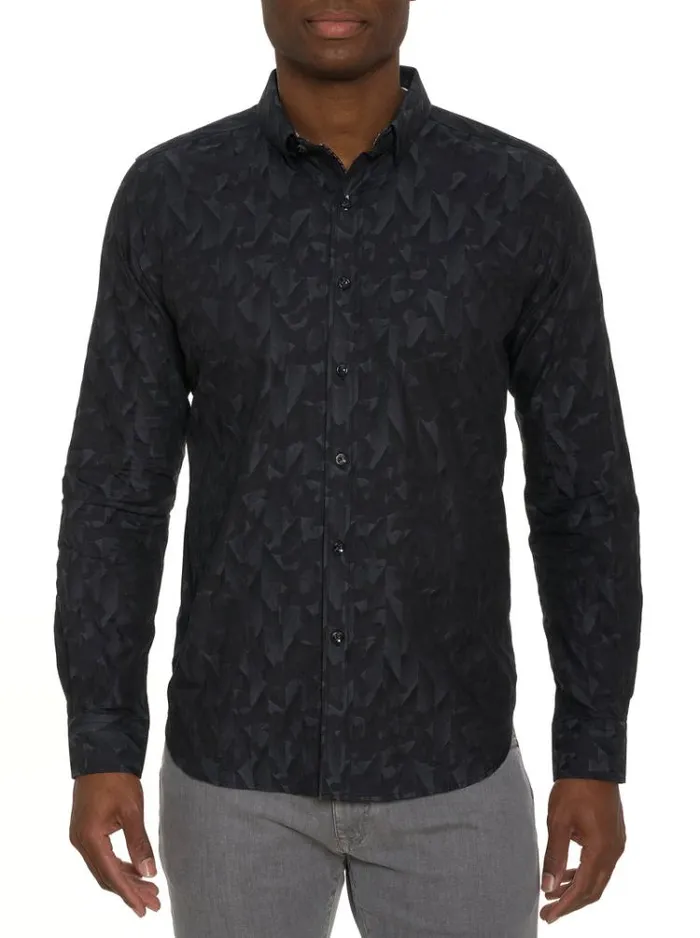 Men KAMAL LONG SLEEVE BUTTON DOWN SHIRT White Robert Graham Button Down Shirts