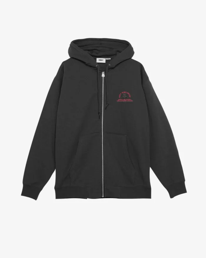 Men ORGANIZIED CHAOS HEAVYWEIGHT ZIP HOOD Coronet Blue OBEY Clothing SWEATSHIRTS