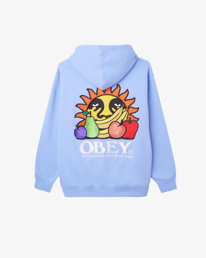 Men OUR LABOR PULLOVER Black OBEY Clothing SWEATSHIRTS