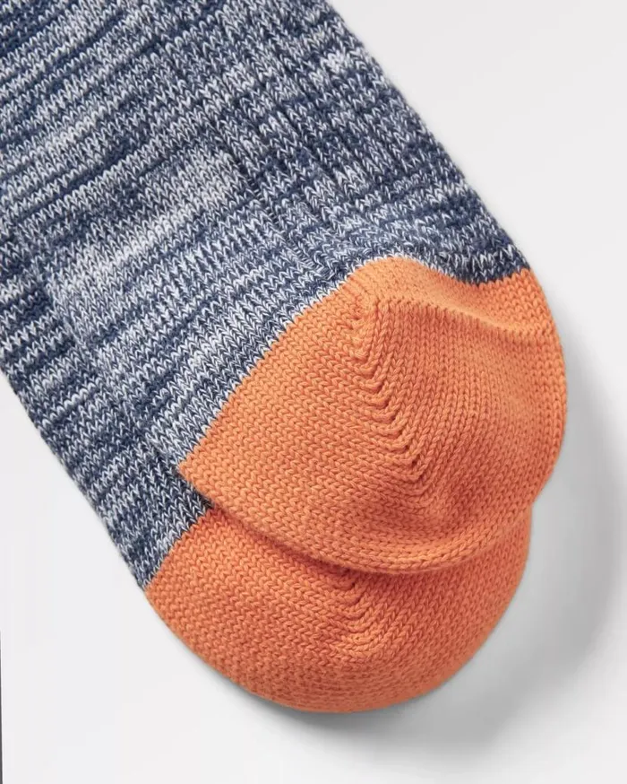 Men Socks Passenger Organic Midweight Rib Socks Navy Navy