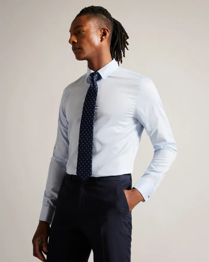 Men WRAGBY 8211 Long Sleeve Jacquard Magnolia Shirt Pale Blue Ted Baker Shirts Men WRAGBY 8211 Long Sleeve Jacquard Magnolia Shirt Pale Blue Ted Baker Shirts