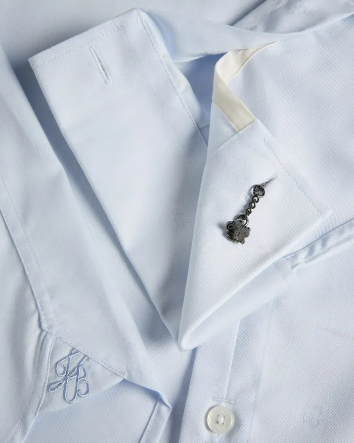 Men WRAGBY 8211 Long Sleeve Jacquard Magnolia Shirt Pale Blue Ted Baker Shirts Men WRAGBY 8211 Long Sleeve Jacquard Magnolia Shirt Pale Blue Ted Baker Shirts