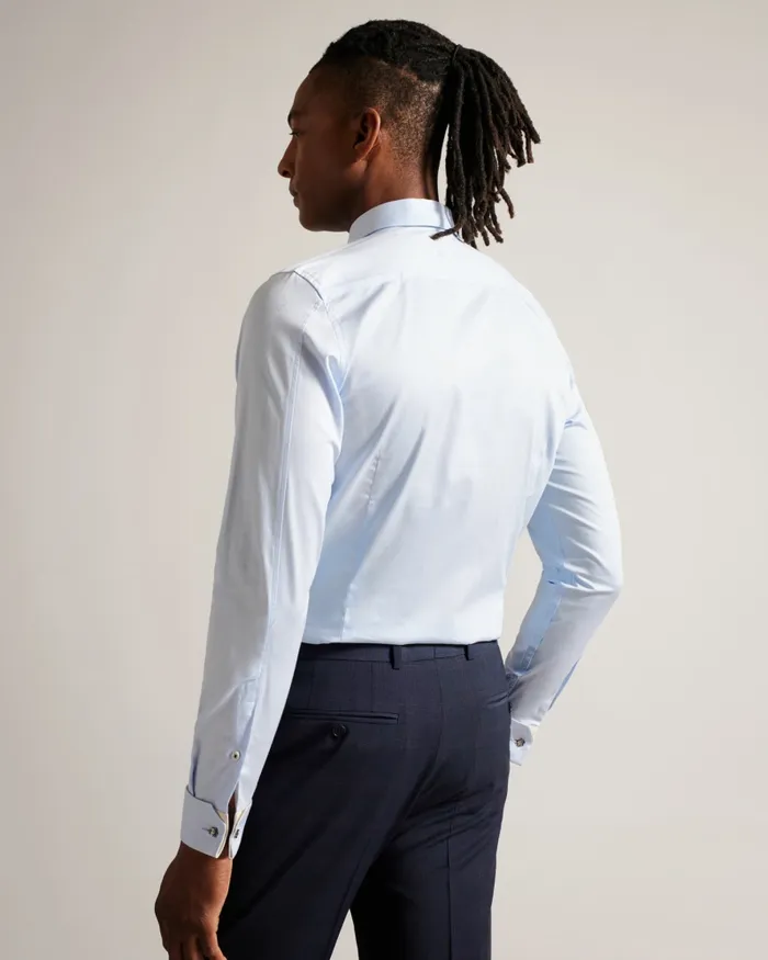 Men WRAGBY 8211 Long Sleeve Jacquard Magnolia Shirt Pale Blue Ted Baker Shirts Men WRAGBY 8211 Long Sleeve Jacquard Magnolia Shirt Pale Blue Ted Baker Shirts