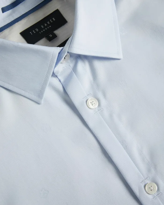 Men WRAGBY 8211 Long Sleeve Jacquard Magnolia Shirt Pale Blue Ted Baker Shirts Men WRAGBY 8211 Long Sleeve Jacquard Magnolia Shirt Pale Blue Ted Baker Shirts
