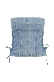 Meshki Corsets Scheana Denim Corset 8211 Mid Blue Mid Blue 8211 Women