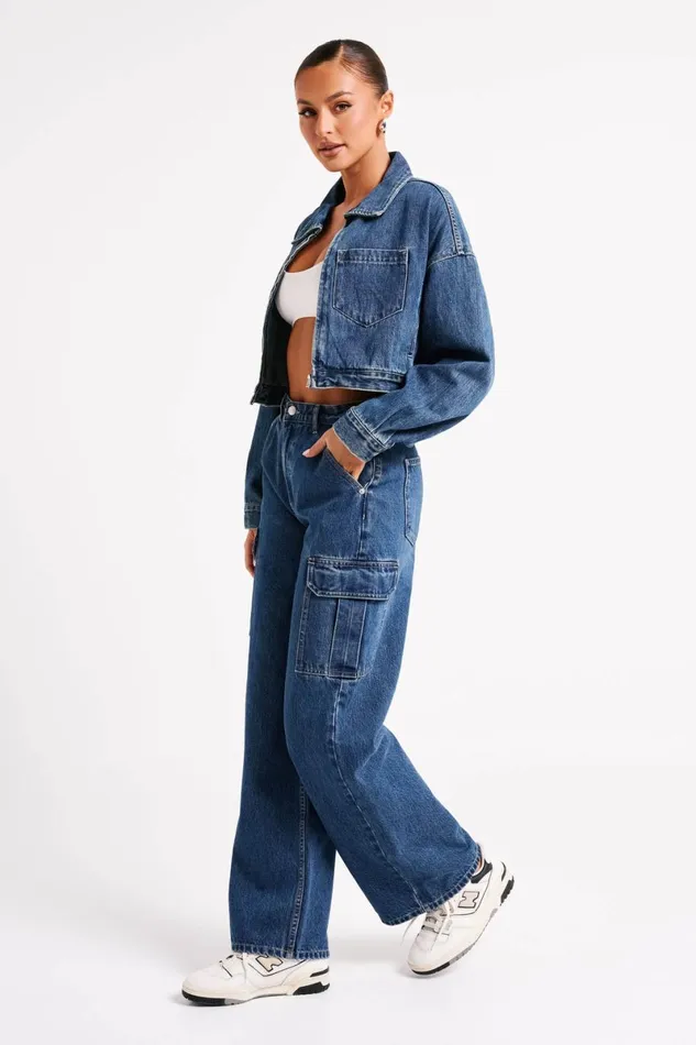 Meshki Denim Jagger Relaxed Denim Jean 8211 Dark Blue Darkblue 8211 Women