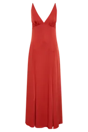 Meshki Maxi Dresses Kamala Low Back Satin Maxi Dress 8211 Red Red 8211 Women