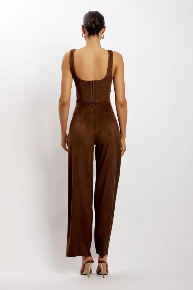 Meshki Pants Audrey Suede Wideleg Pants 8211 Chocolate Chocolate 8211 Women Meshki Pants Audrey Suede Wideleg Pants 8211 Chocolate Chocolate 8211 Women