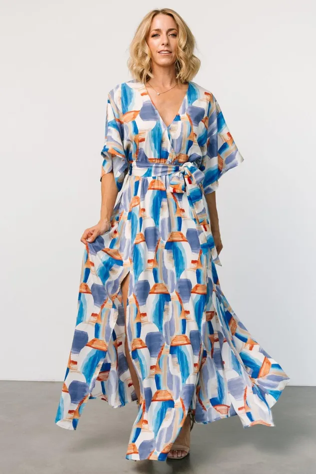 Morgan Maxi Dress Blue Print Women Baltic Born Maxi Dresses Morgan Maxi Dress Blue Print Women Baltic Born Maxi Dresses