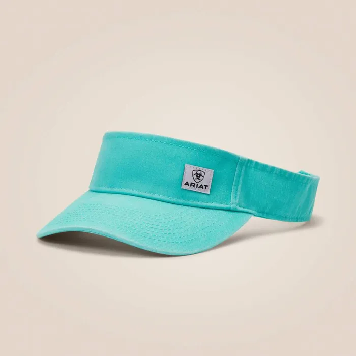 Offset Box Logo Visor Turquoise Women Ariat Hats and Caps
