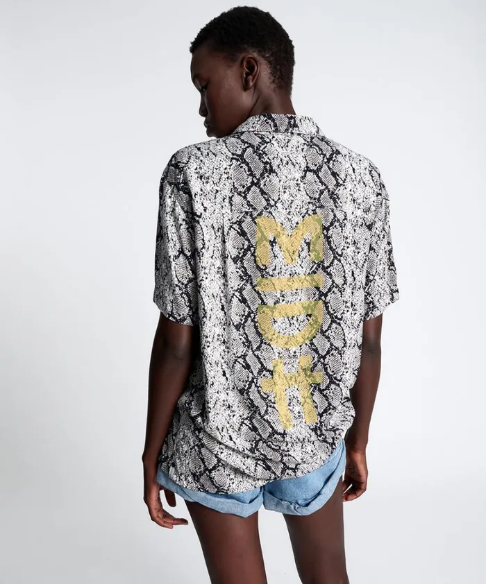 One Teaspoon Shirts MIDH SNAKE UNISEX SHIRT 8211 Women One Teaspoon Shirts MIDH SNAKE UNISEX SHIRT 8211 Women