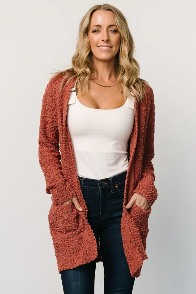Oxford Pocket Cardigan Rust Women Baltic Born Sweaters Oxford Pocket Cardigan Rust Women Baltic Born Sweaters