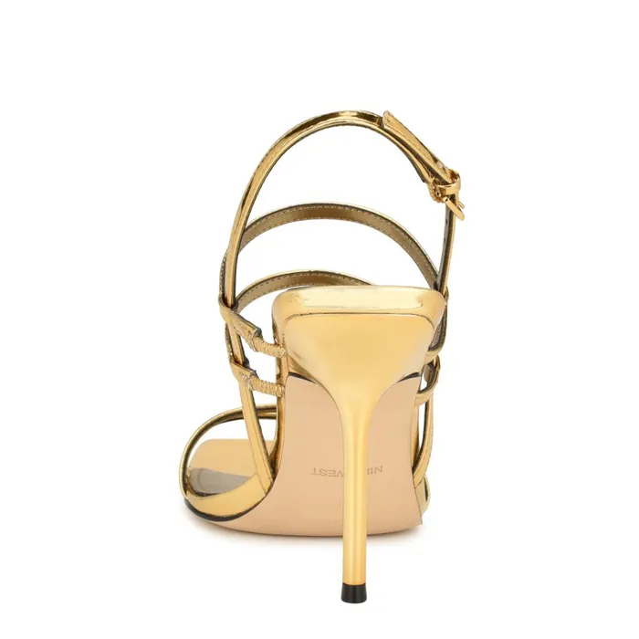 Penla Strappy Sandals Bronze Women Nine West Dress Penla Strappy Sandals Bronze Women Nine West Dress