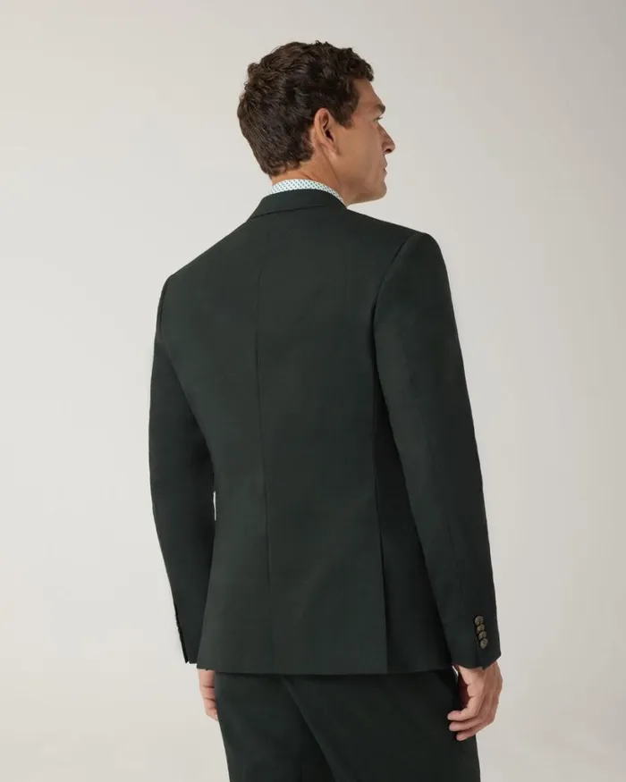 Politix Blazers Men Slim Stretch Wool Premium Tailored Jacket Dark Khaki