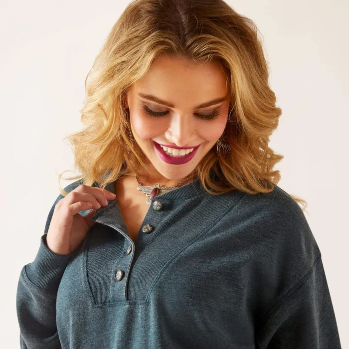 Ponderosa Crew Sweatshirt Reflecting Pond Women Ariat Sweatshirts and Hoodies