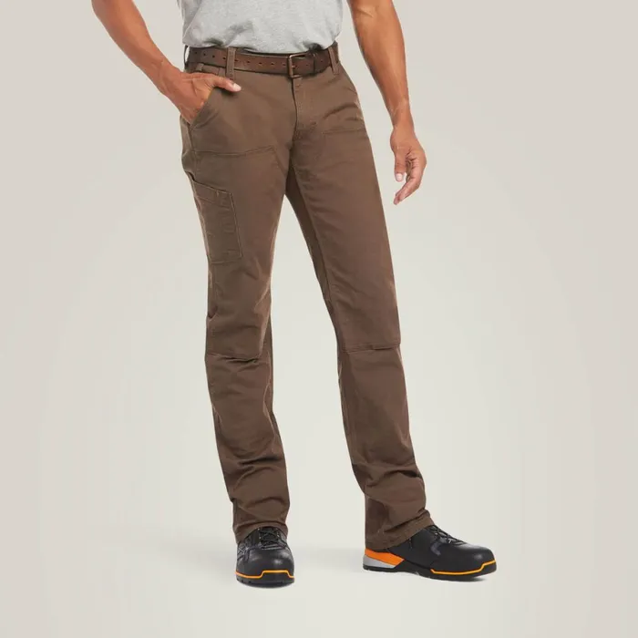 Rebar M4 Low Rise DuraStretch Made Tough Double Front Stackable Straight Leg Pant Wren Men Ariat Pants and Shorts