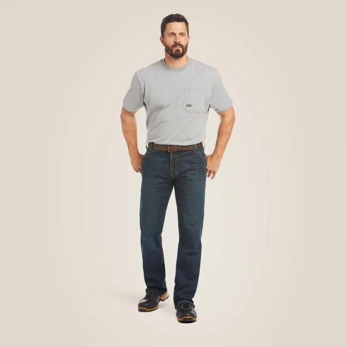 Rebar M4 Low Rise DuraStretch Workhorse Boot Cut Jean Phantom Men Ariat Denim Rebar M4 Low Rise DuraStretch Workhorse Boot Cut Jean Phantom Men Ariat Denim