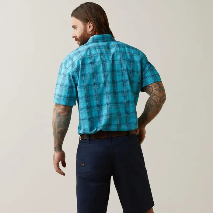 Rebar Made Tough DuraStretch Work Shirt Bachelor Button Plaid Men Ariat Button Down Shirts Rebar Made Tough DuraStretch Work Shirt Bachelor Button Plaid Men Ariat Button Down Shirts