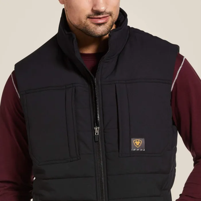 Rebar Valiant Stretch Canvas Water Resistant Insulated Vest Black Men Ariat Jackets and Vests Rebar Valiant Stretch Canvas Water Resistant Insulated Vest Black Men Ariat Jackets and Vests