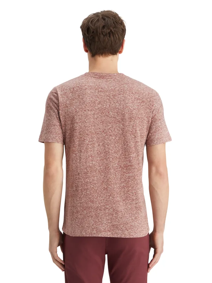 Regular Fit Melange Tshirt Wine Men Scotch and Soda TShirts and Polo Shirts