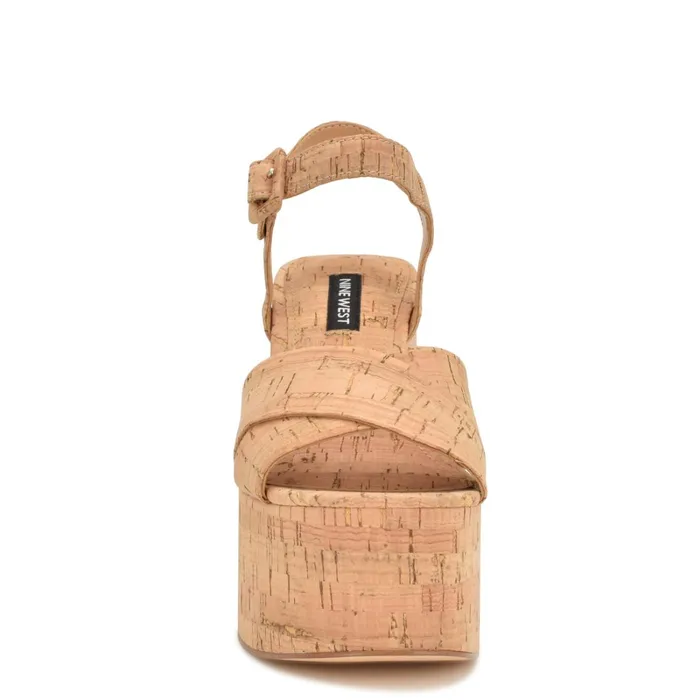 Rilay Platform Sandals Natural Cork Women Nine West Dress Rilay Platform Sandals Natural Cork Women Nine West Dress