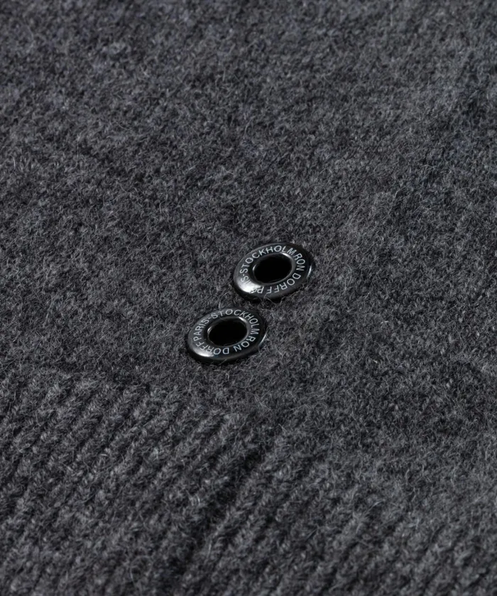 Ron Dorff Cashmere Sweater Dark Grey Melange Men Cashmere and Knitwear Tops