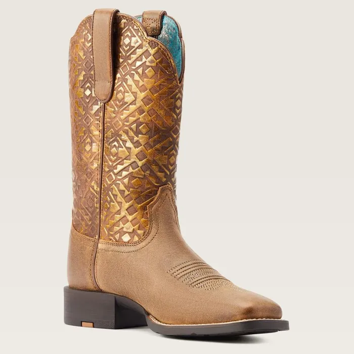 Round Up Wide Square Toe Western Boot Bare Brown Women Ariat Western Boots Round Up Wide Square Toe Western Boot Bare Brown Women Ariat Western Boots