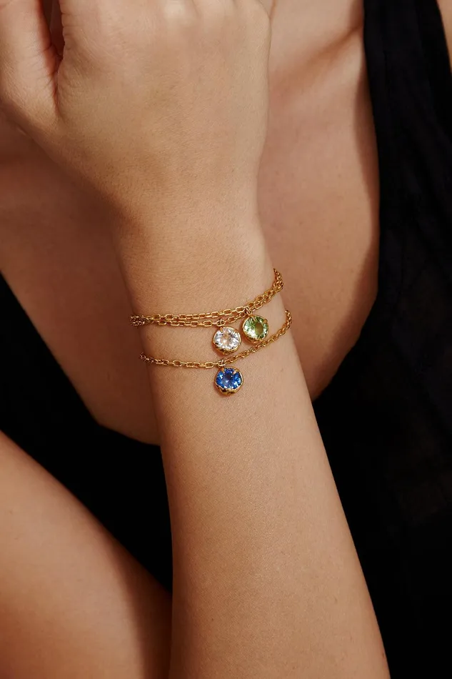 September Birthstone Bracelet Sapphire Crystal Women Chan Luu Bracelets