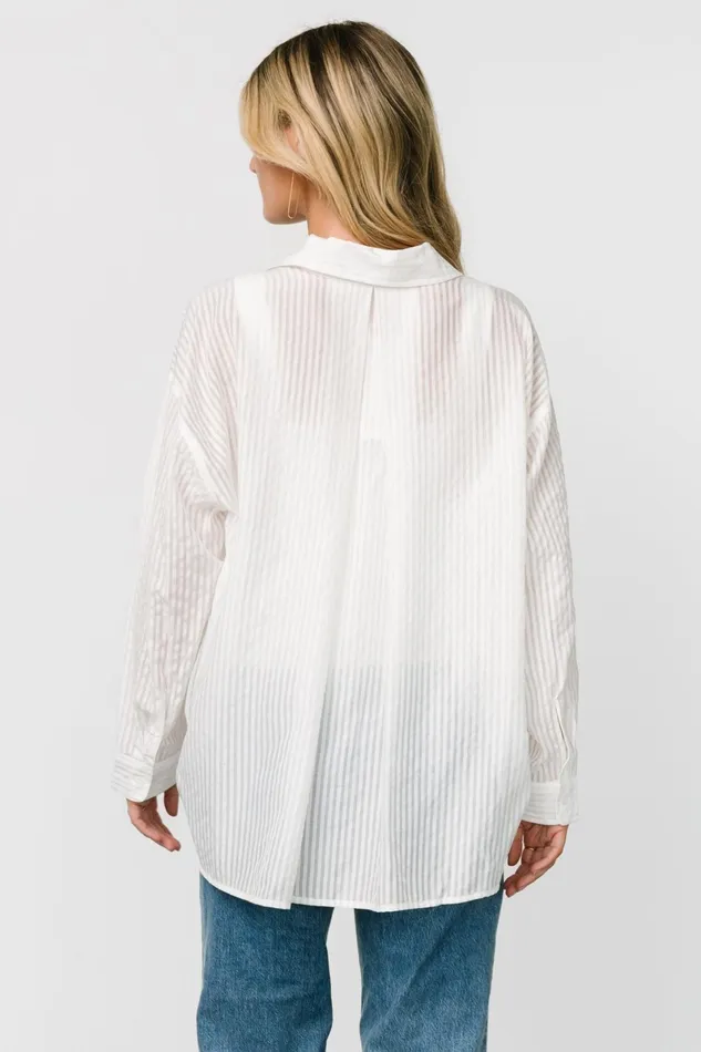 Sheldon Striped Oversized Top White Women Baltic Born Blouses Shirts Sheldon Striped Oversized Top White Women Baltic Born Blouses Shirts