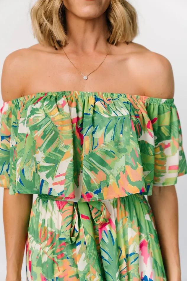 Sonoma Off Shoulder Maxi Dress Green Multi Women Baltic Born Maxi Dresses Sonoma Off Shoulder Maxi Dress Green Multi Women Baltic Born Maxi Dresses