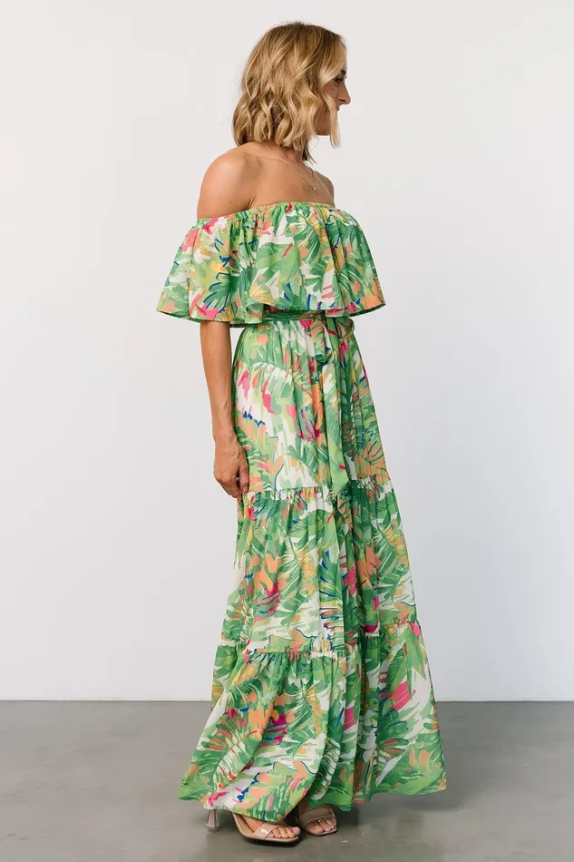 Sonoma Off Shoulder Maxi Dress Green Multi Women Baltic Born Maxi Dresses Sonoma Off Shoulder Maxi Dress Green Multi Women Baltic Born Maxi Dresses